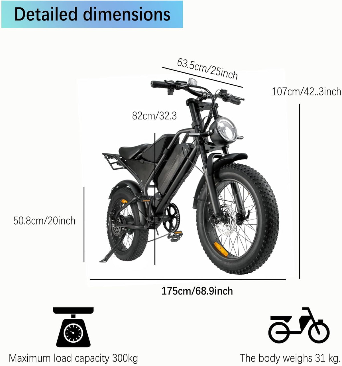 20" Fat Tire Electric Bike for Adults, 48V 18.2Ah Removable Battery, Dual Suspension E-Bike with 7-Speed & Disc Brakes