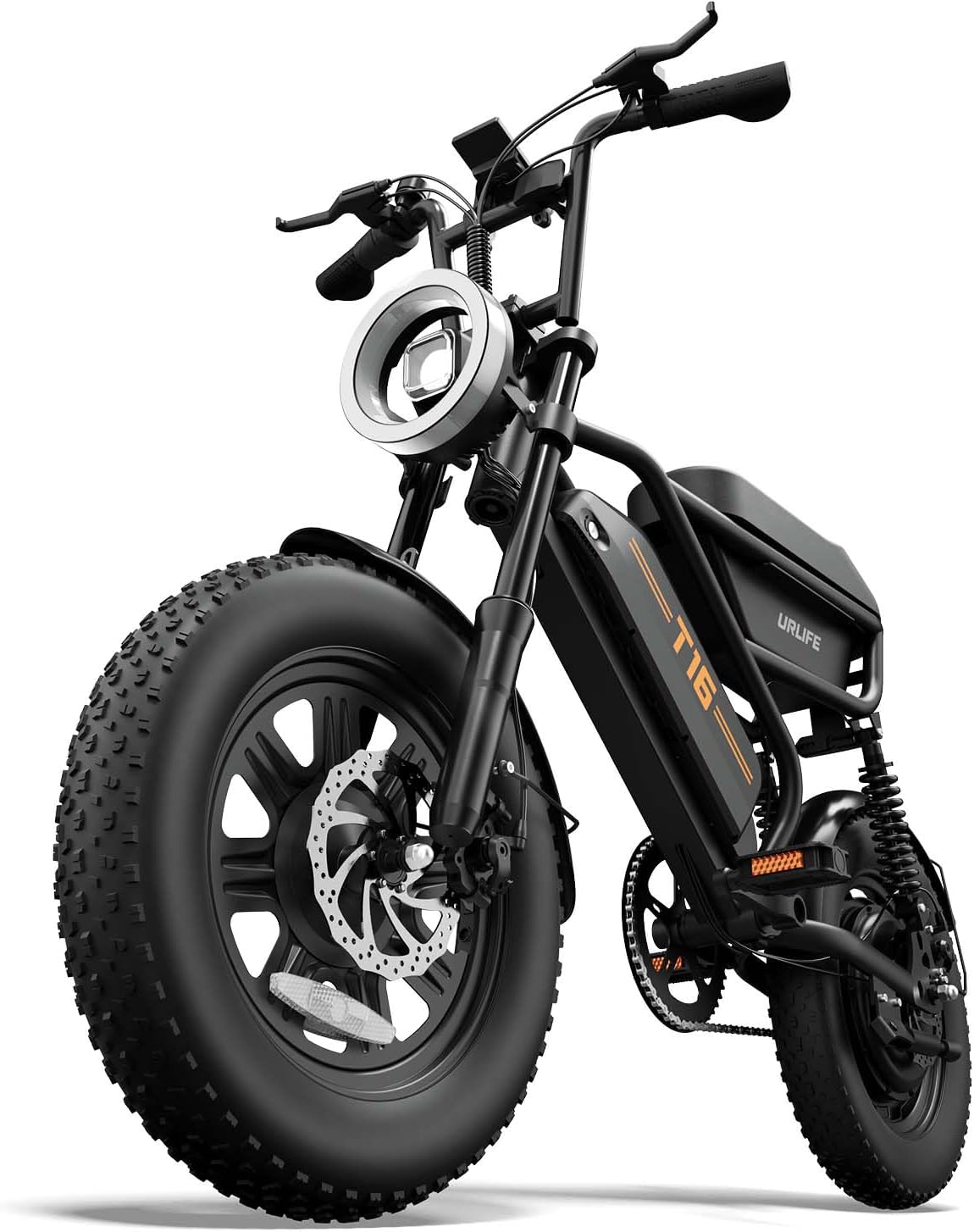 16" Fat Tire Electric Bike, 48V 13Ah Removable Battery, 250W Motor, Dual Suspension E-Bike with Storage Box & LCD Display