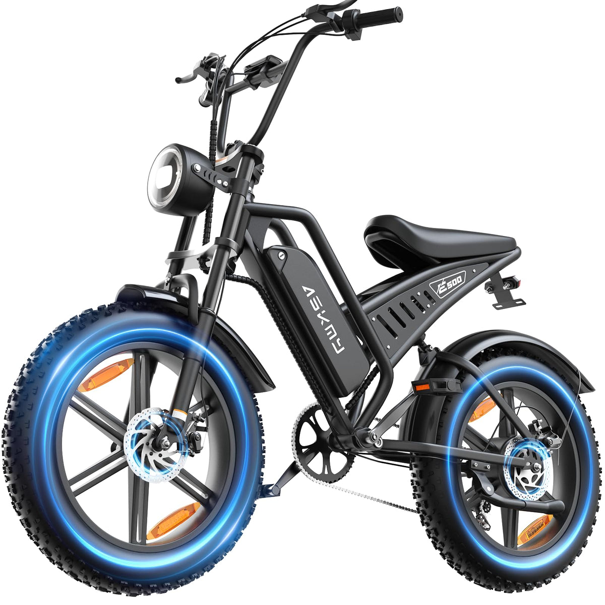 20" Fat Tire Electric Bike for Adults, 48V 15Ah Removable Battery, 1500W Peak Motor E-Bike, 7-Speed Mountain Bike