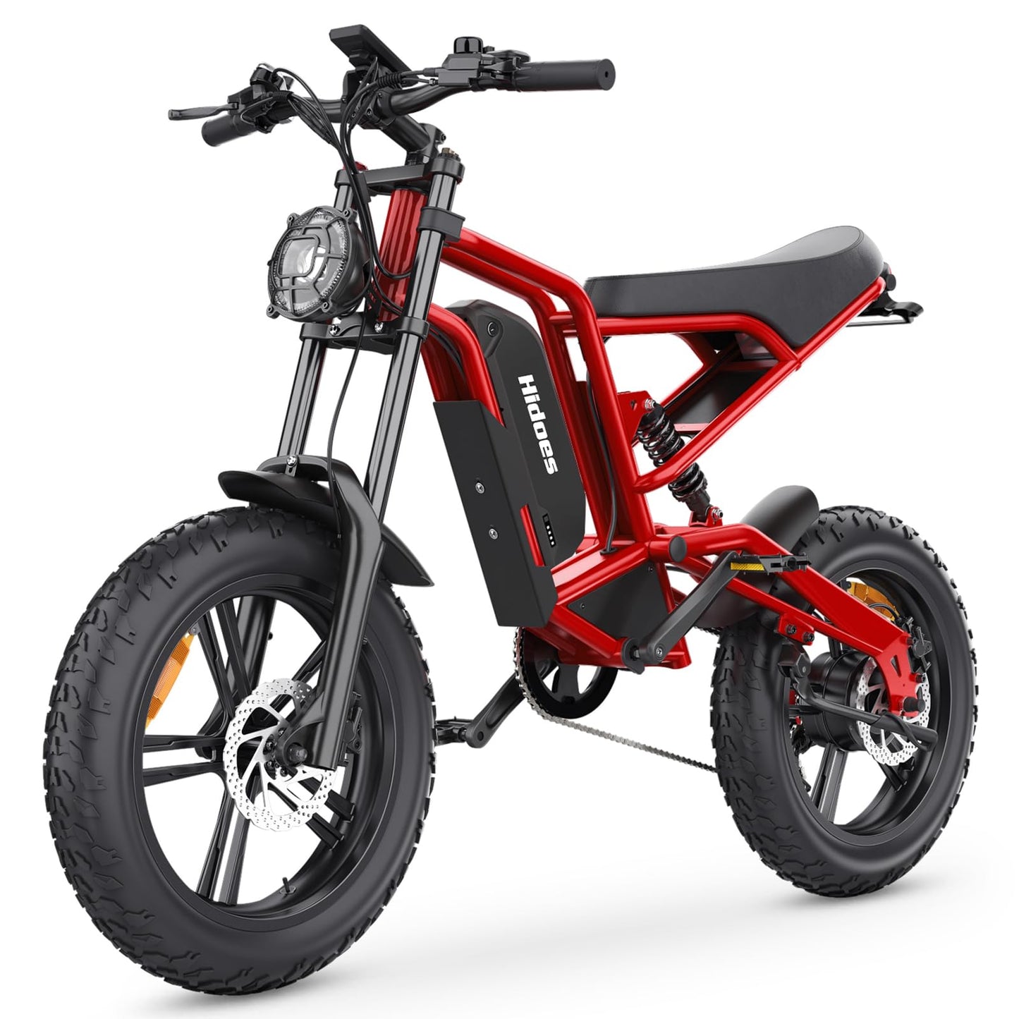 20" Fat Tire Electric Bike for Adults, 48V 15.6Ah Removable Battery, 7-Speed E-Bike with Dual Suspension & LCD Display