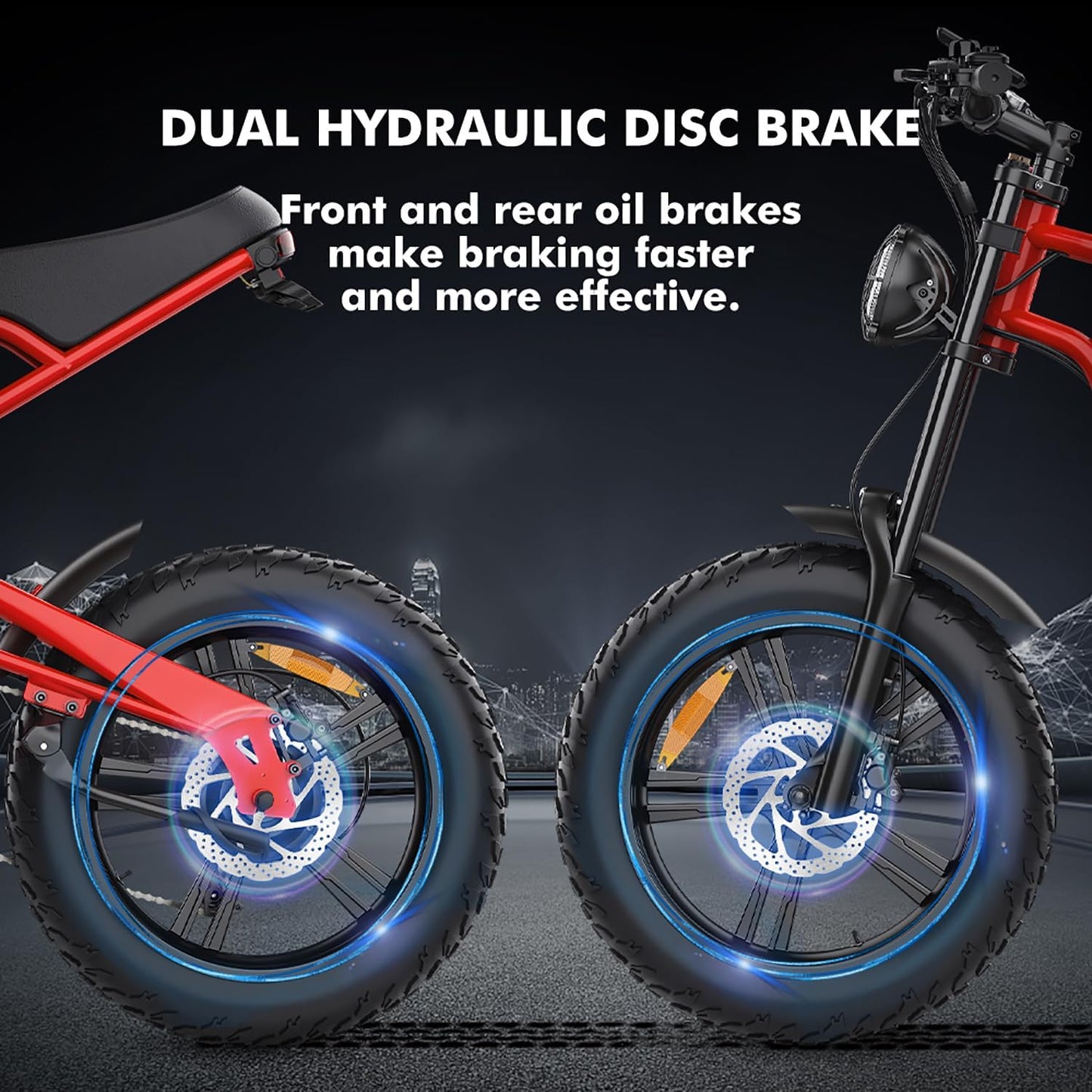 20" Fat Tire Electric Bike for Adults, 48V 15.6Ah Removable Battery, 7-Speed E-Bike with Dual Suspension & LCD Display
