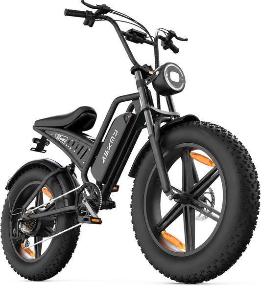 20" Fat Tire Electric Bike for Adults, 48V 15Ah Removable Battery, 1500W Peak Motor E-Bike, 7-Speed Mountain Bike